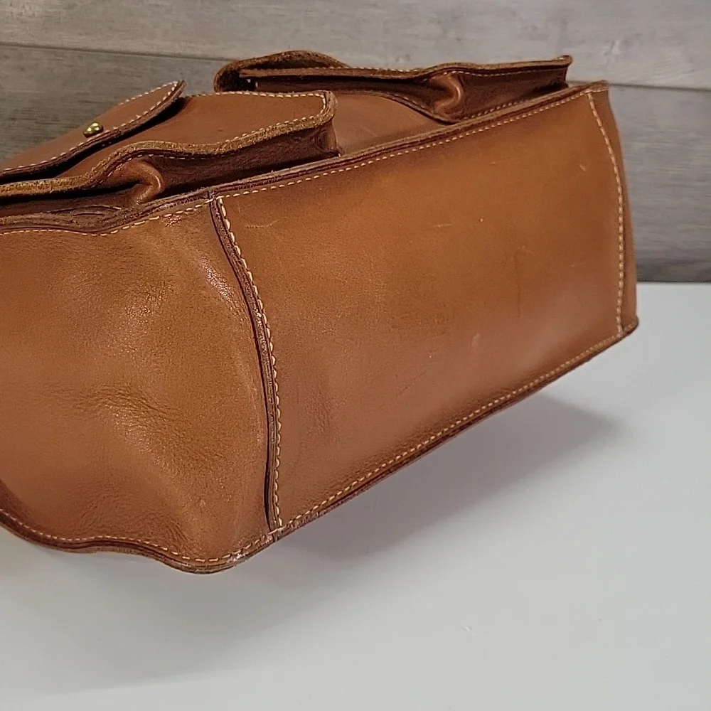 Fossil Chestnut Brown Leather Shoulder Bag Tote